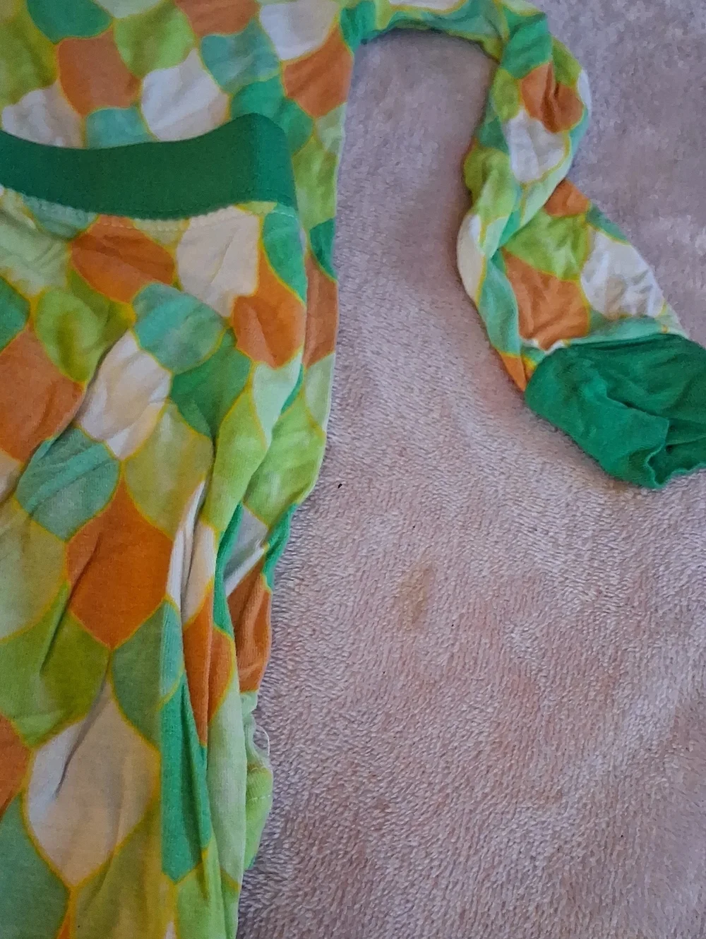 Green & Orange Patterned Pajama Set